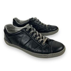 Philip Davidson Shoes Womens 10.5 Black Leather Sneakers Streetwear EU 41